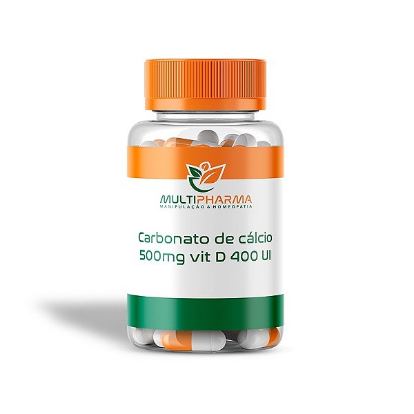 Carbonato De Cálcio 500mg + Vit D3 400 UI 60 Cápsulas