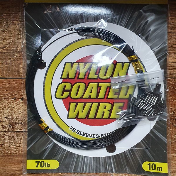 CABO DE AÇO 10M C/70 LUVINHAS - 70LB - Black Nickel