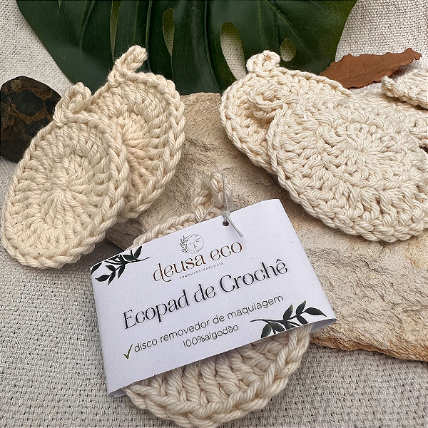 EcoPad de Crochê (unidade) - Limpeza Facial- Ecológico - Reutilizável