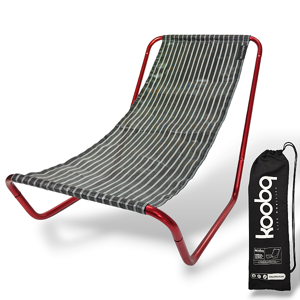 Cadeira de Alumínio Portátil Swiss Red Negril - Koobq