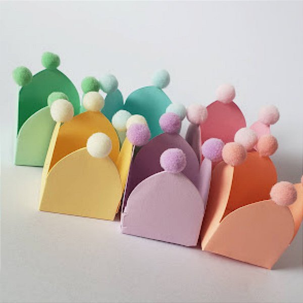 Forminhas para doces - Pompom - Cores Candy - 30 unid