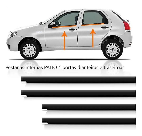 Kits Pestana interna com forração Palio 4 portas Dianteiro e Traseiro