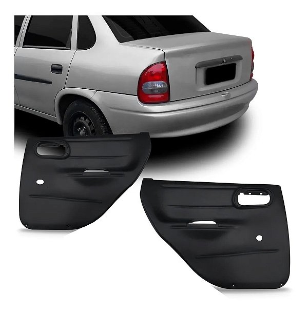 Par forro Corsa Classic 4 portas traseiro vidro manual preto 95/14