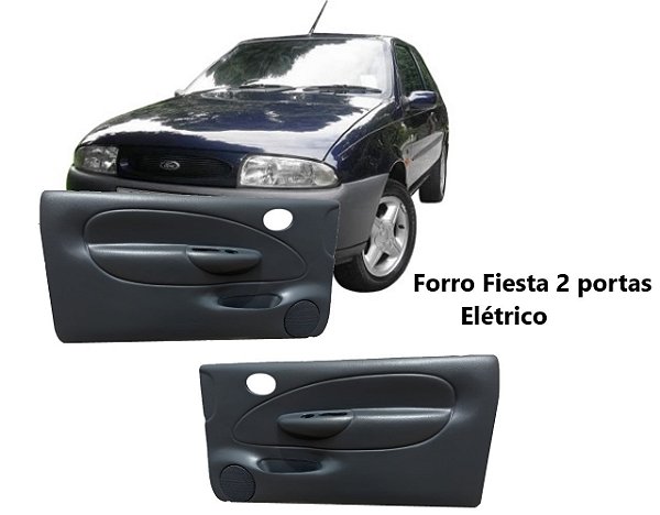 Par forro Courier/Fiesta  2 portas dianteira vidro manual Cinza 03/08