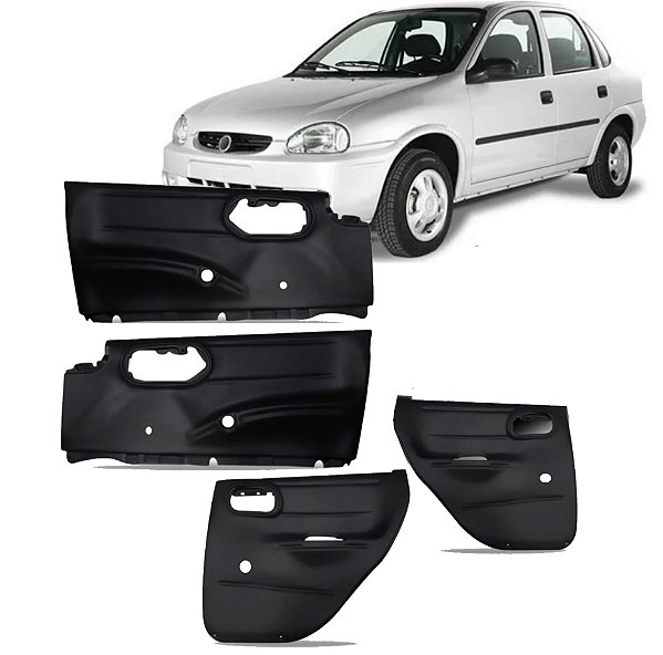 Kits forro porta Corsa Classic dianteiro e traseiro  vidro  Manual Preto 95/14