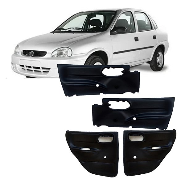 Forro da porta Corsa Classic 4 portas dianteiro elétrica e traseiro manual cor Preta