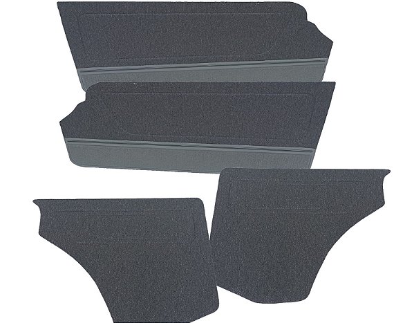 Revestimento da porta dianteira lateral traseiro Gol Arpoador c/carpete e friso preto