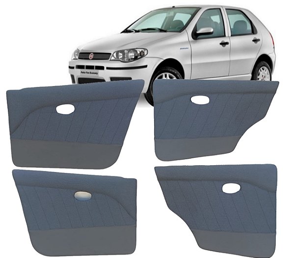 Forro da porta dianteira e traseira do Palio/Siena revestido com tecido cinza