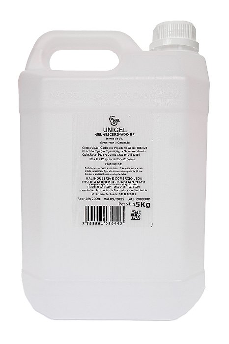 Gel Glicerinado Para Radiofrequência, Unigel 5kg.