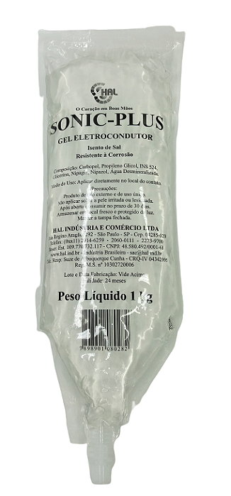 Gel Para Ultrassom, Sonic-plus 1kg, Bag
