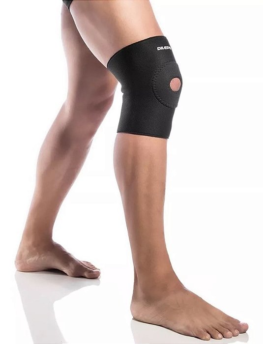 Joelheira Em Neoprene Curta Com Suporte Na Rótula