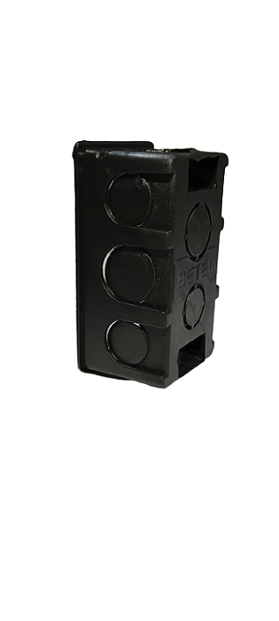 KIT COM 10 CAIXA DE LUZ 4 X 2 PLASTICO PRETA BETEL