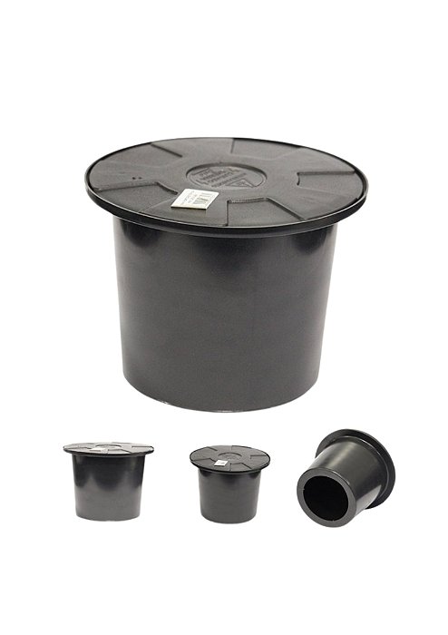 KIT COM 20 CAIXA DE INSPEÇÃO CONICA PVC 18 X 13,5 PARA ATERRAMENTO