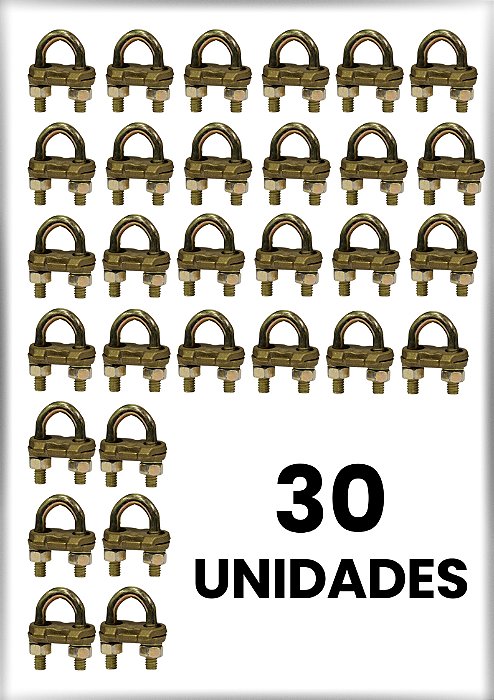 KIT 30 CONECTORES PARA HASTE DE ATERRAMENTO GTDU PA30 - 5/8