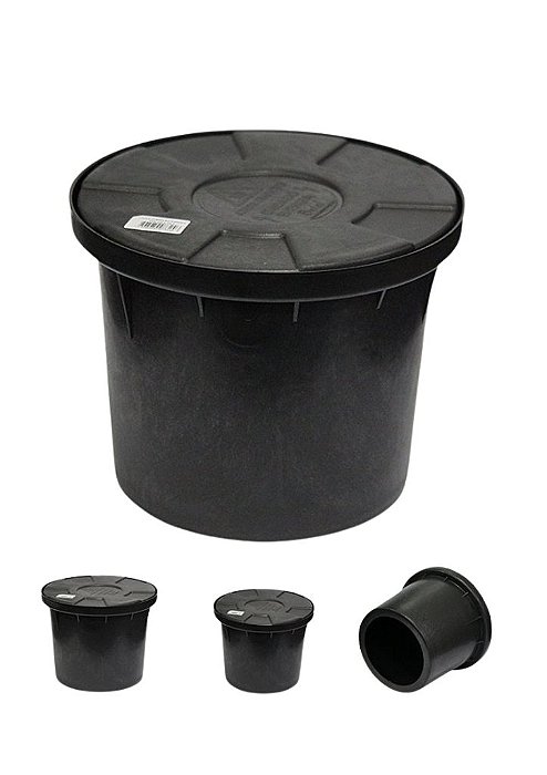 CAIXA DE INSPEÇÃO CÔNICA PVC 23 X 18,5 PARA ATERRAMENTO - KIT 30 UNIDADES
