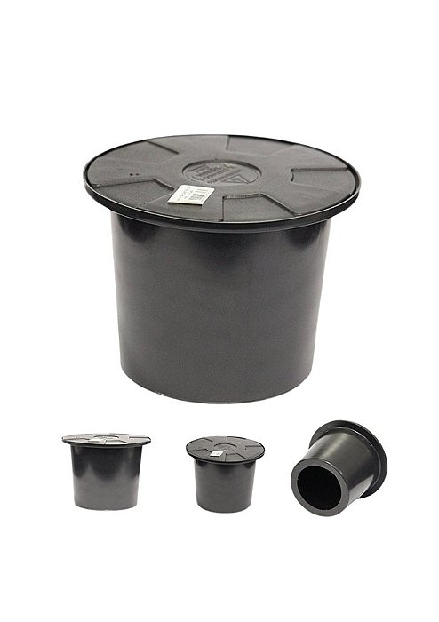 CAIXA DE INSPEÇÃO CÔNICA PVC 18 X 13,5 PARA ATERRAMENTO - 2 UNIDADES