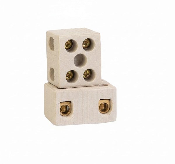 CONECTOR PORCELANA BIPOLAR - 6MM - 2 UNIDADES