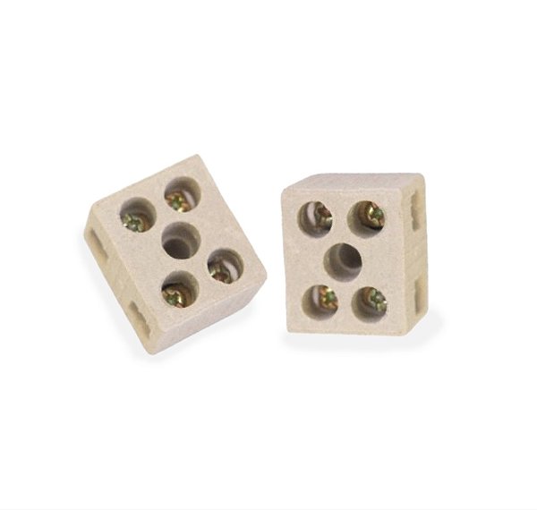 CONECTOR PORCELANA BIPOLAR - 10MM - 2 UNIDADES