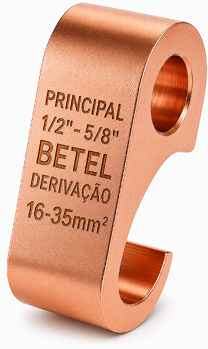 Kit 10 Conectores para Aterramento Cabo/Haste 1/2" a 5/8" 16-35mm SACG