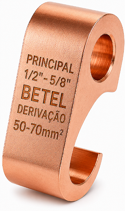 Kit 5 Conectores para Aterramento Cabo/Haste 1/2" a 5/8" 50-70mm SACG