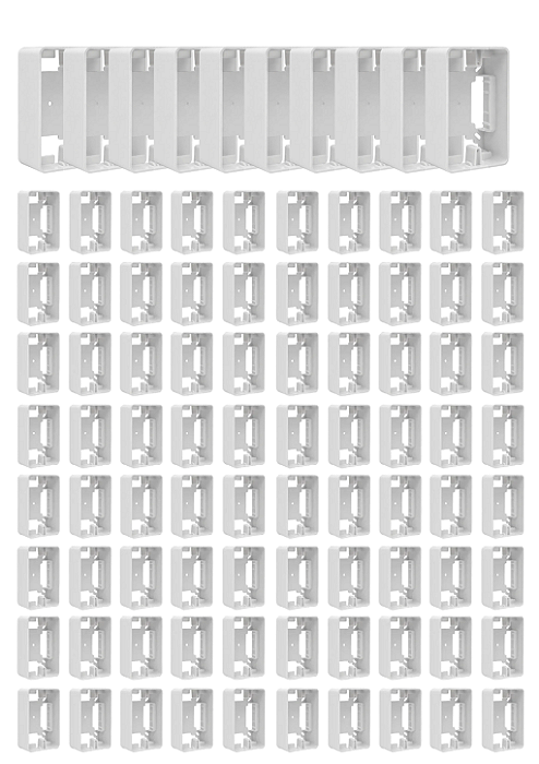 Kit 100 Caixas de Sobrepor 4x2 Brancas Betel - S/Tampa