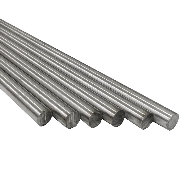 Kit Com 6 Barras De Aço Inox Redondas 6mm X 50cm Polida