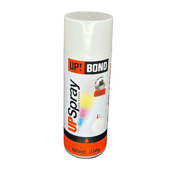 2 Latas Tinta Spray Branco Fosco Up Bond Uso Geral 250G