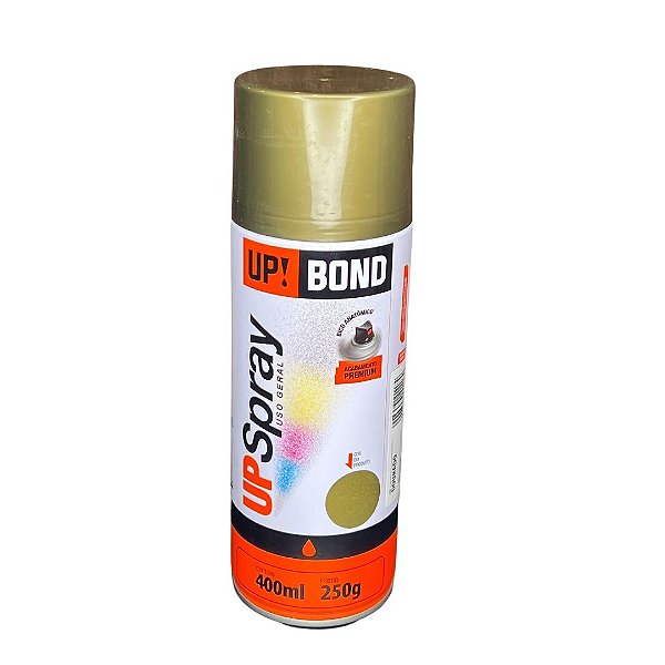 2 Latas Tinta Spray Dourado Premium Up Bond Uso Geral 250G