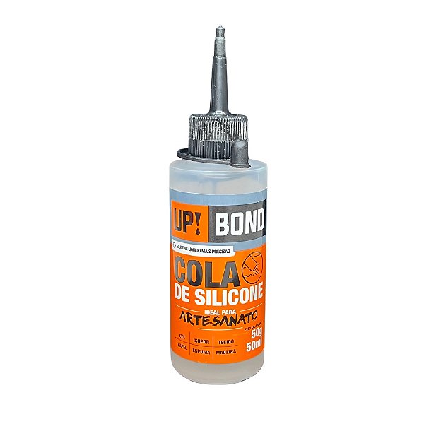 Adesivo Cola Artesanato Silicone Líquido 50G Up Bond