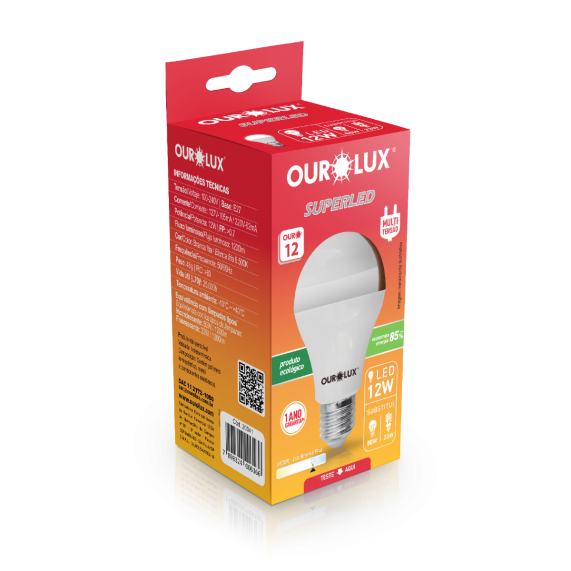 KIT 10 Lâmpadas 12W 6500K Branco Frio 110/220v Nota Fiscal