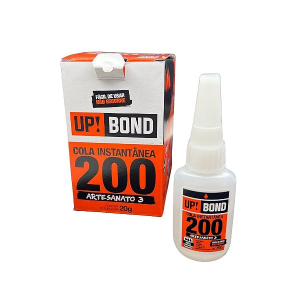 Adesivo Instantâneo 200 Bico A 20G Up Bond Original Cola +NF