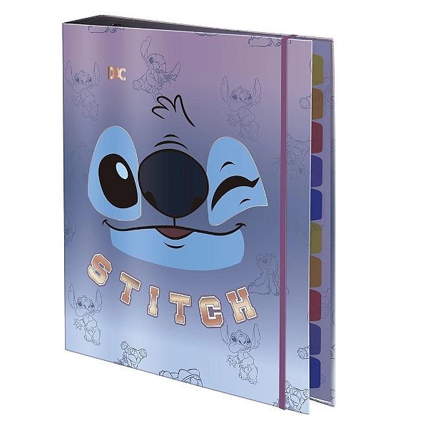 CADERNO ARGOLADO COLEGIAL 48 FOLHAS STITCH 4514