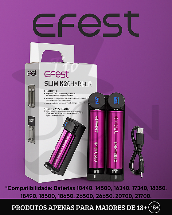 Carregador E-fest Slim K2