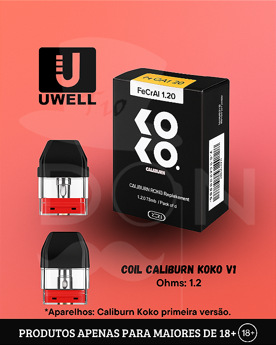 Uwell Coil Caliburn KOKO V1 1.2 (Unidade)