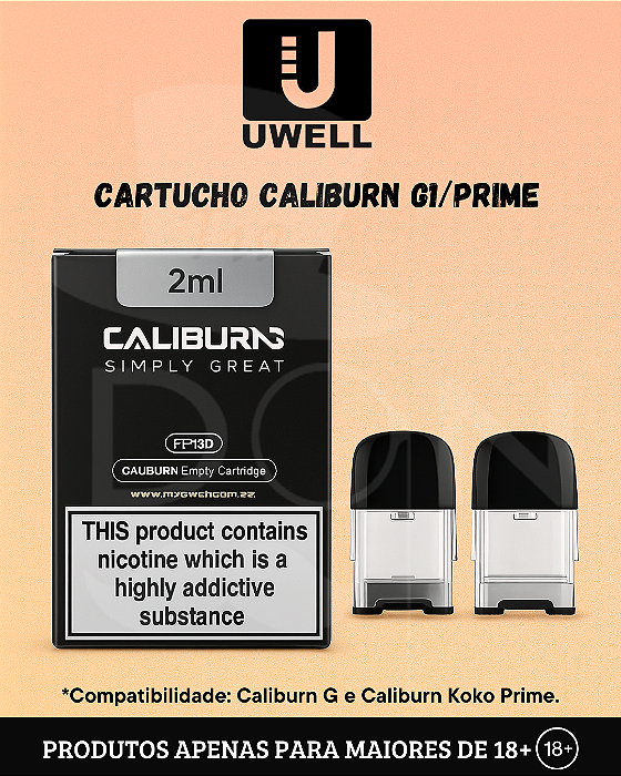 Uwell Cartucho Reposição Caliburn G1 / Prime (Unidade)