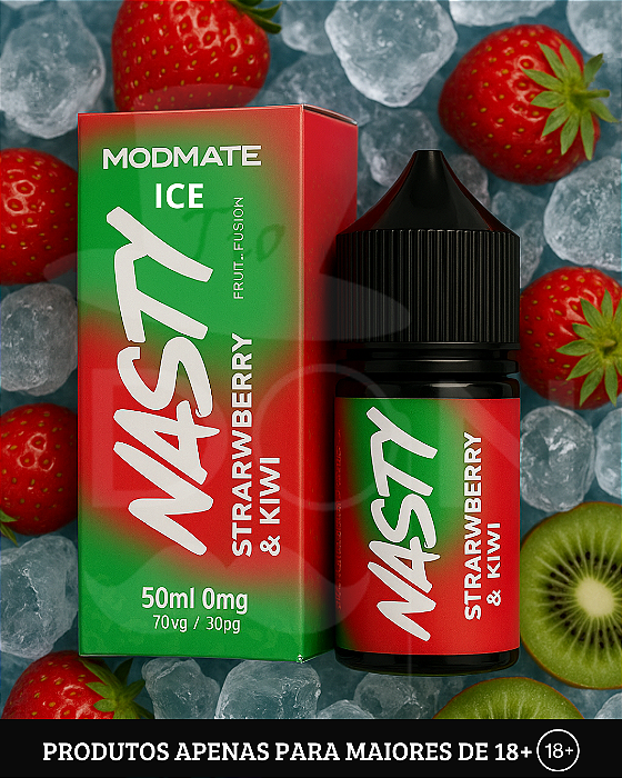 Juice Nasty Mod Mate - Strawberry Kiwi High Mint - 6mg - 60ml