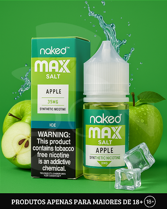 Salt Naked Maxx - Apple Ice - 35mg - 30ml
