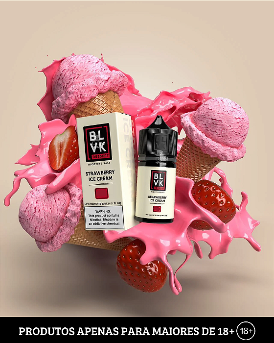 Salt BLVK Remix - Strawberry Ice Cream - 50mg - 30ml