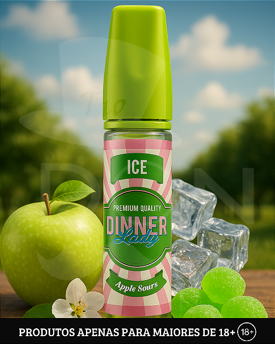 Juice Dinner Lady - Apple Sour Ice - 3mg - 60ml