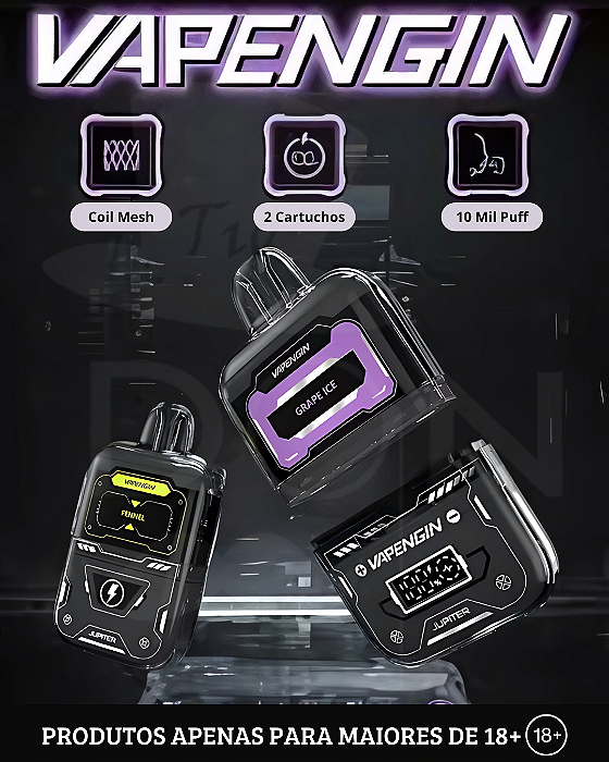 Vapengin MaxBar Jupiter 10K| Refil 5% (50mg) (SEM BATERIA)