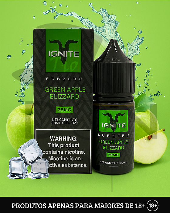 Salt Ignite - Green Apple Blizzard - 35mg - 30ml