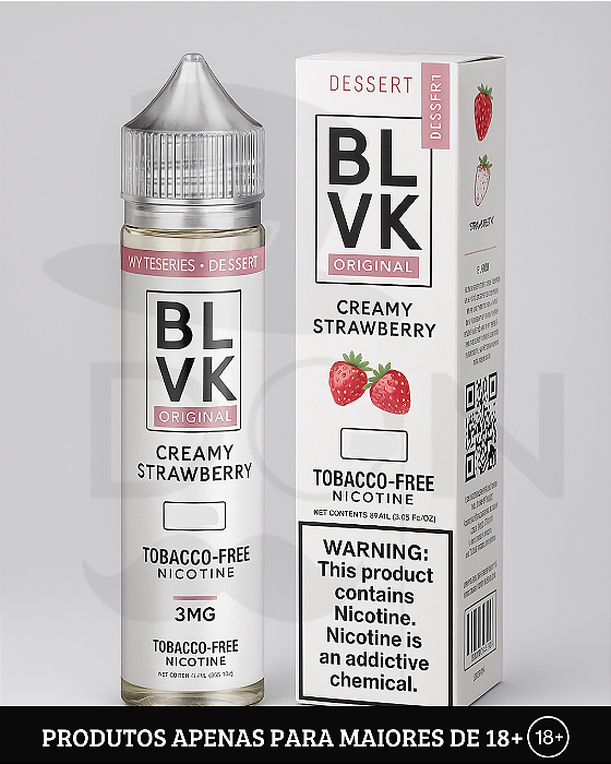 Juice BLVK Original - Creamy Strawberry - 3mg - 60ml