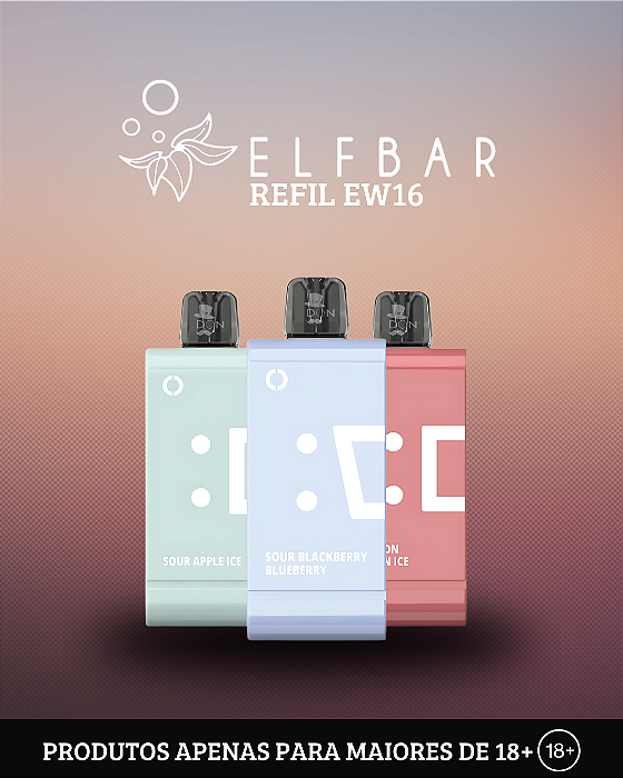 Refil Elfbar EW 16K|5% (50mg) (SEM BATERIA)