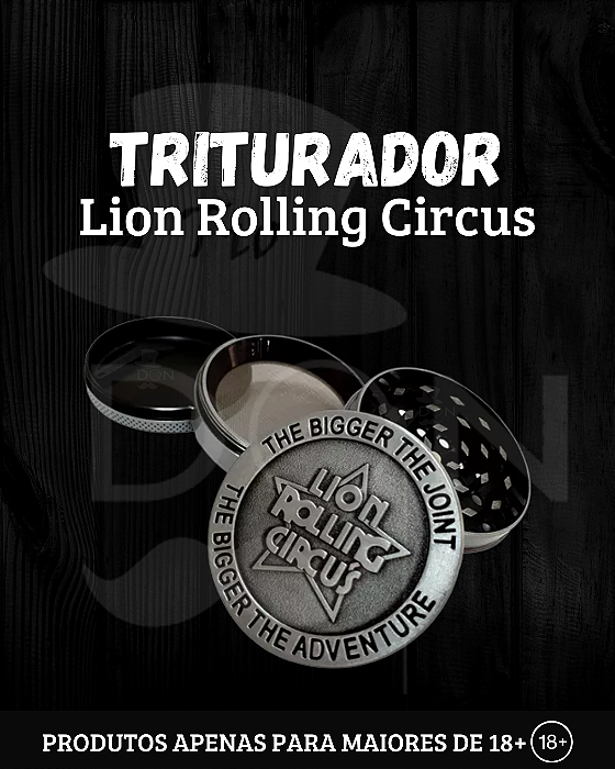 Triturador Metal 4 Partes - Lion Rolling Circus