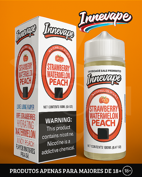 Juice InneVape Heisenberg - Strawberry Watermelon Peach - 3mg - 100ml