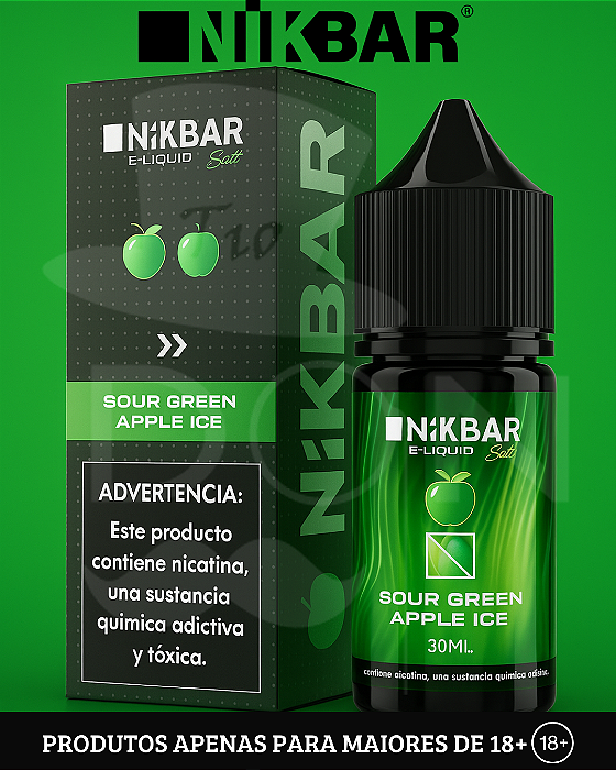 Salt Nikbar - Sour Green Apple - 50mg - 30ml
