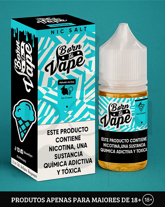 Salt Born To Vape - Grape Ice Cream - 50mg - 30ml