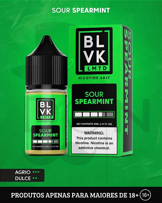 Salt BLVK LMTD Sour Spearmint - 35mg - 30ml