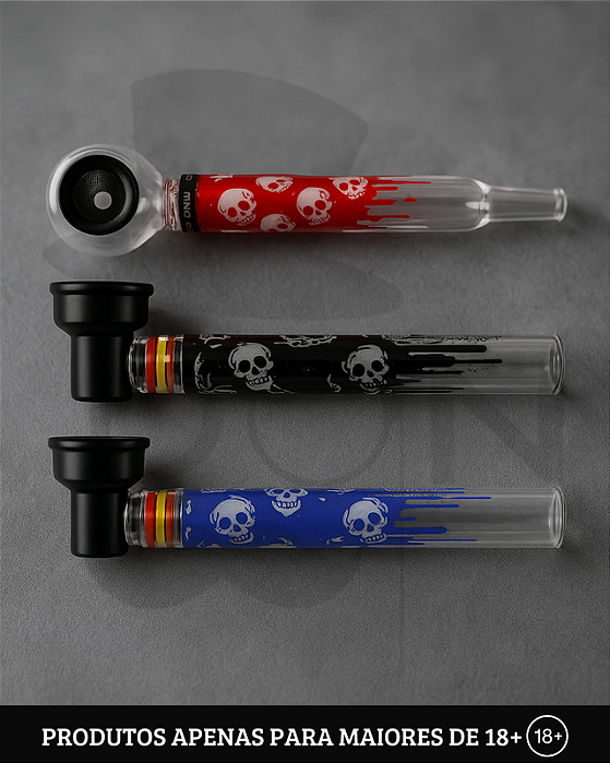 Pipe de Vidro - Tube Print Skull