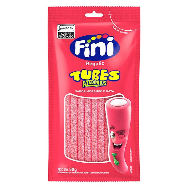 Tubes Morango Azedinho 80g - Fini